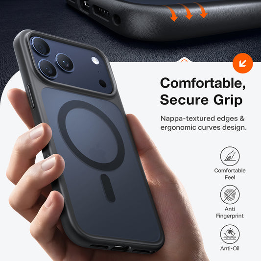 MagSafe cover til Apple iPhone 17 Pro, Torras, Guardian, Sort