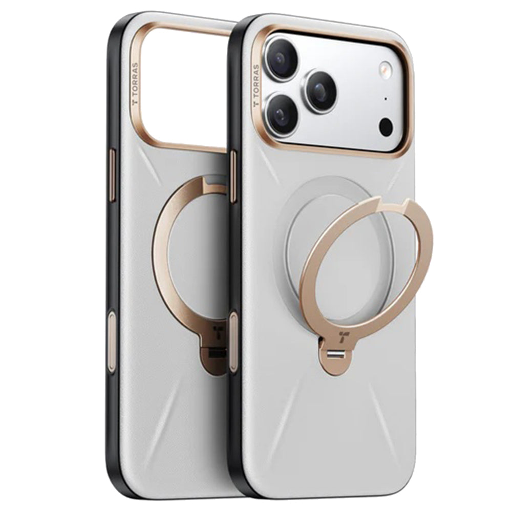 MagSafe cover til Apple iPhone 17 Pro, Torras, QPRO Leather, Grå