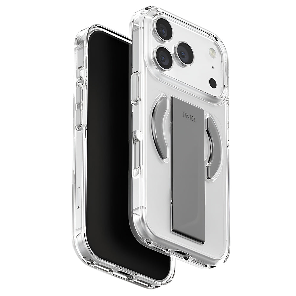 MagSafe cover til Apple iPhone 17 Pro, UNIQ, Heldro Air MagClick, Transparent Grå