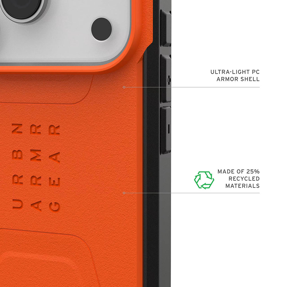 MagSafe-etui til Apple iPhone 17 Pro, Urban Armor Gear, Civilian, Orange