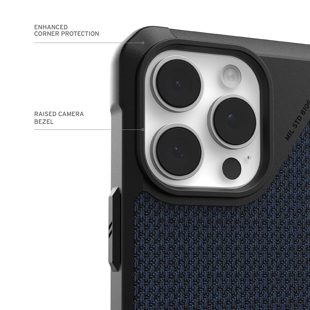 MagSafe Case for Apple iPhone 17 Pro, Urban Armor Gear, Metropolis LT Kevlar, Navy Blue