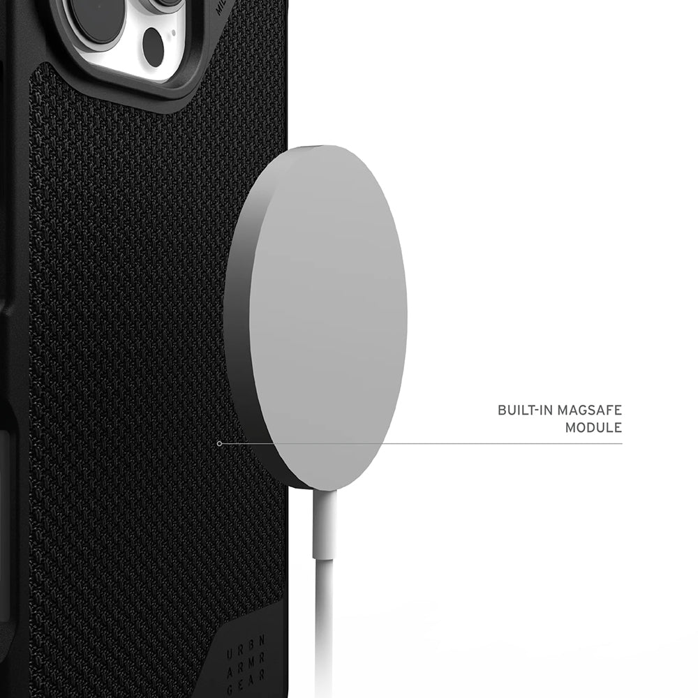 MagSafe cover til Apple iPhone 17 Pro, Urban Armor Gear, Metropolis LT Kevlar, Sort