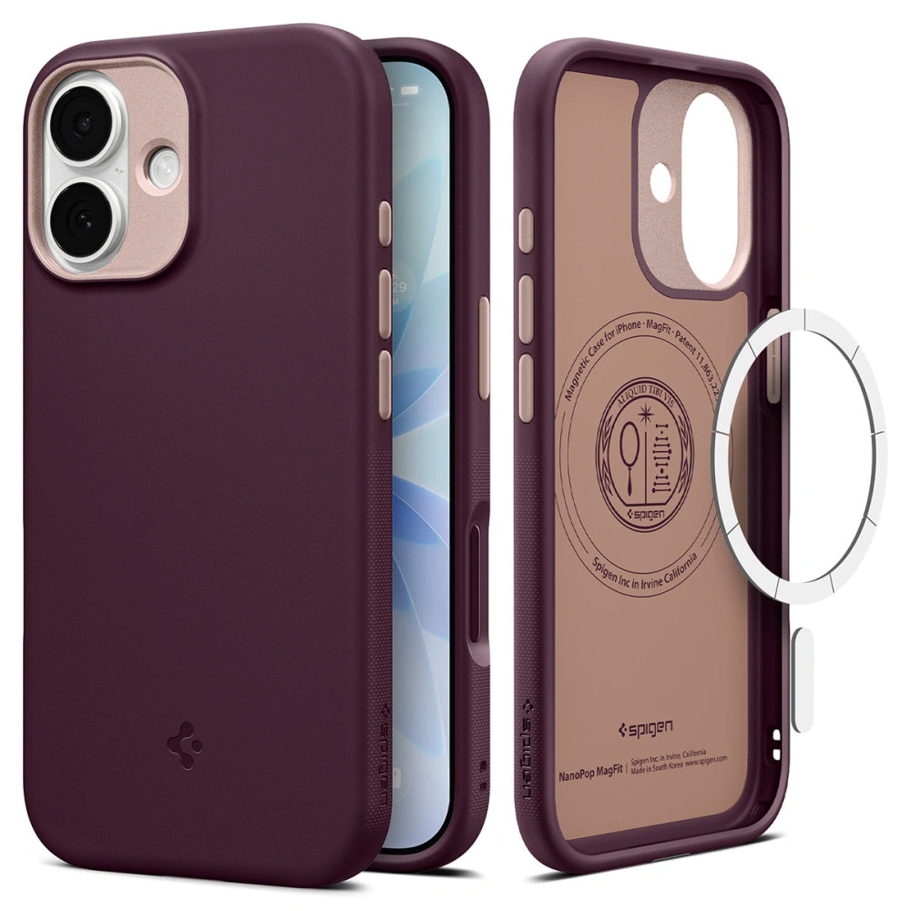 MagSafe cover til Apple iPhone 17, Spigen, Caseology Nano Pop, Kirsebærrød ACS10365