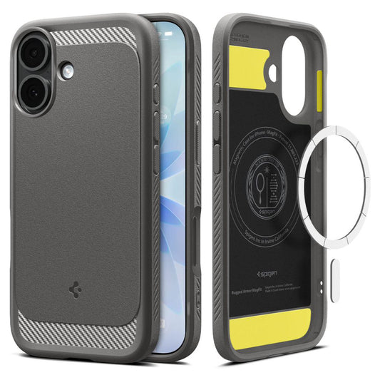 MagSafe cover til Apple iPhone 17, Spigen, Rugged Armor, Grå