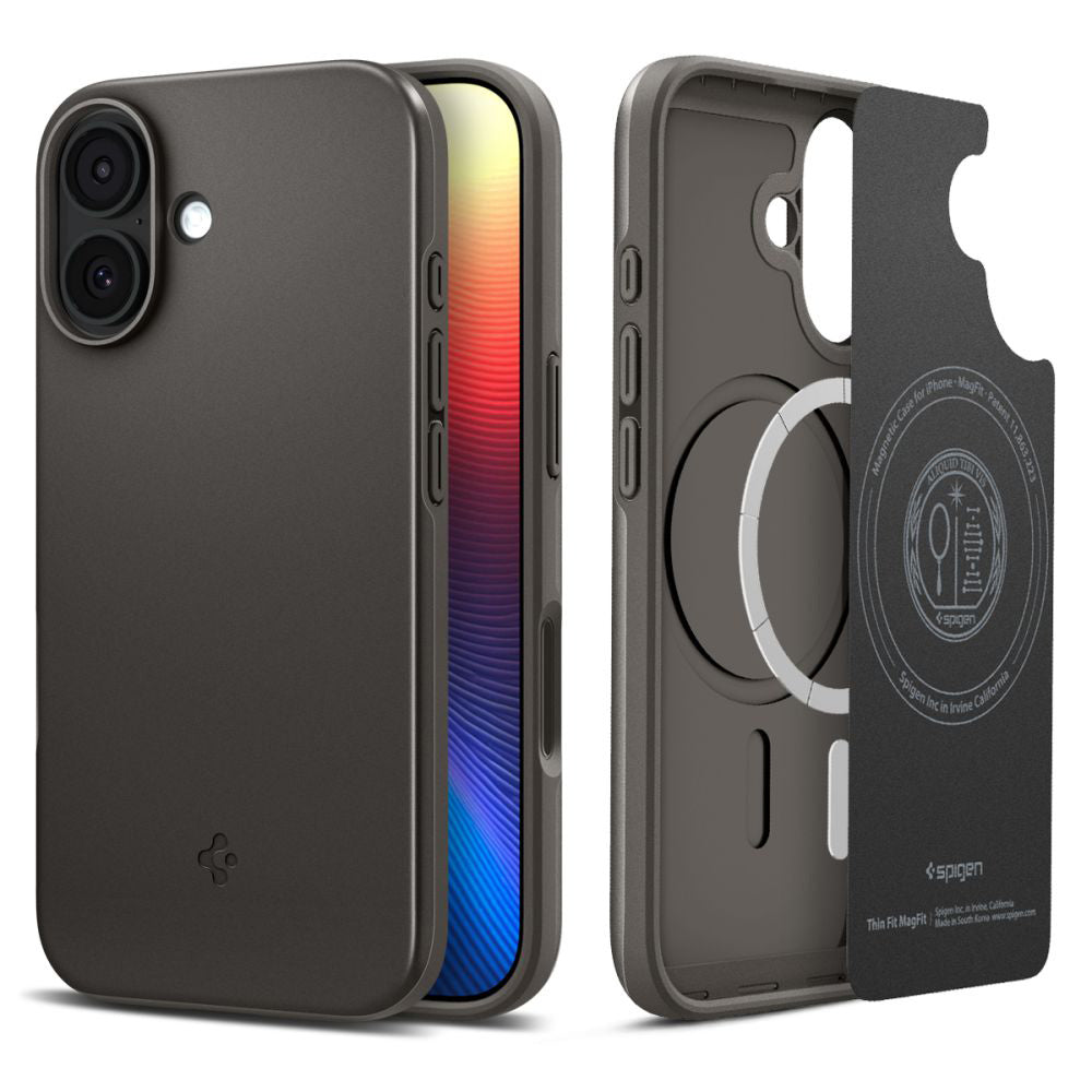 MagSafe cover til Apple iPhone 17, Spigen, Thin Fit, Grå ACS10375