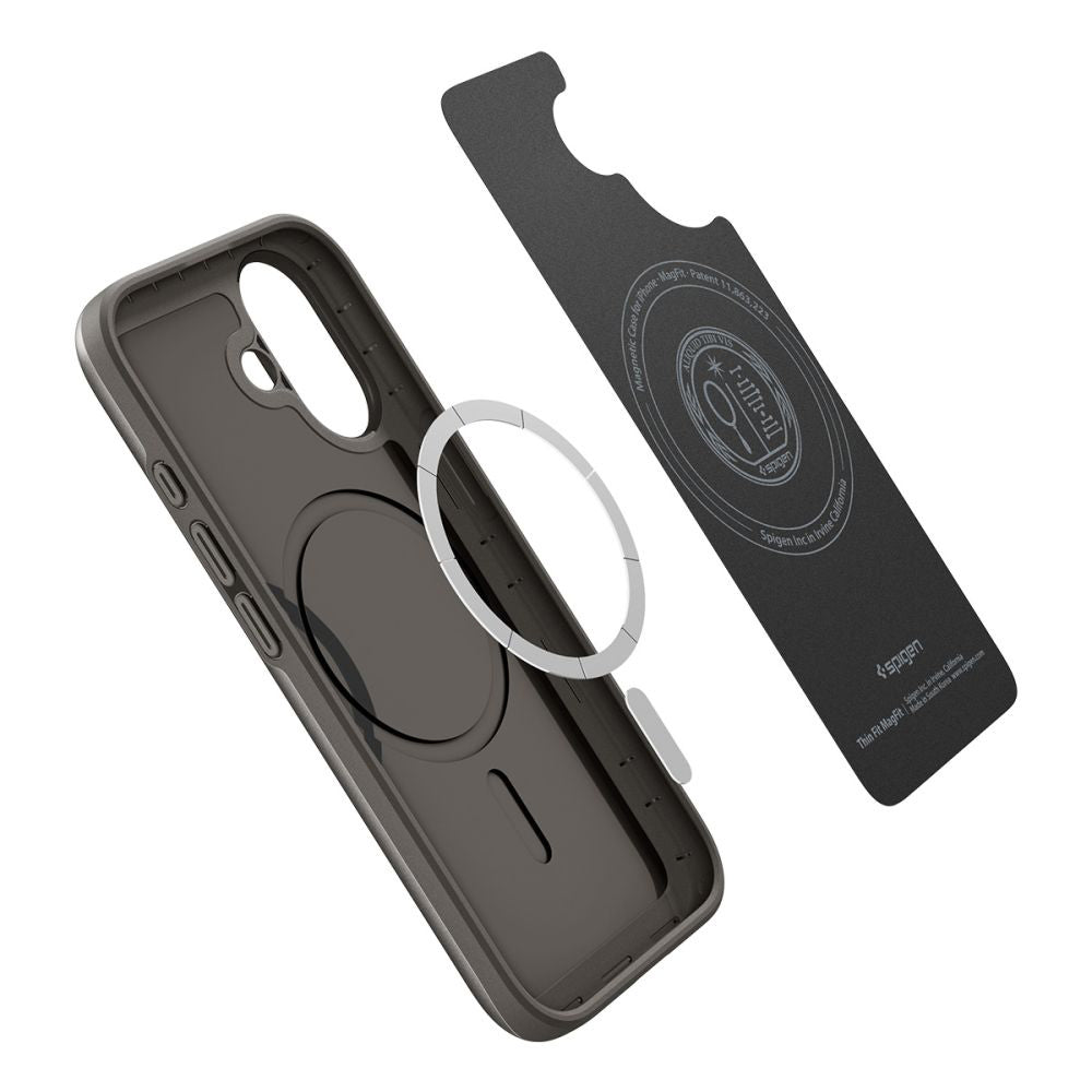 MagSafe cover til Apple iPhone 17, Spigen, Thin Fit, Grå ACS10375