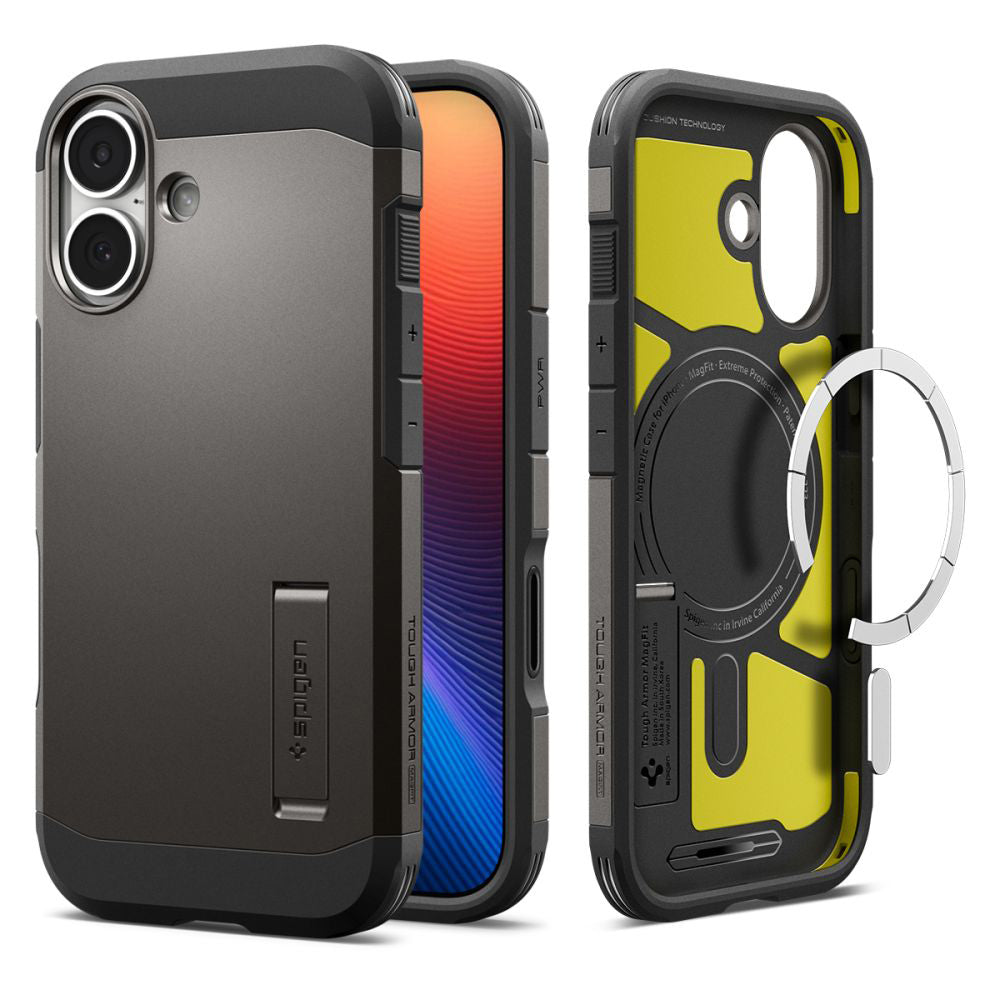 MagSafe cover til Apple iPhone 17, Spigen, Tough Armor T, Grå ACS10392