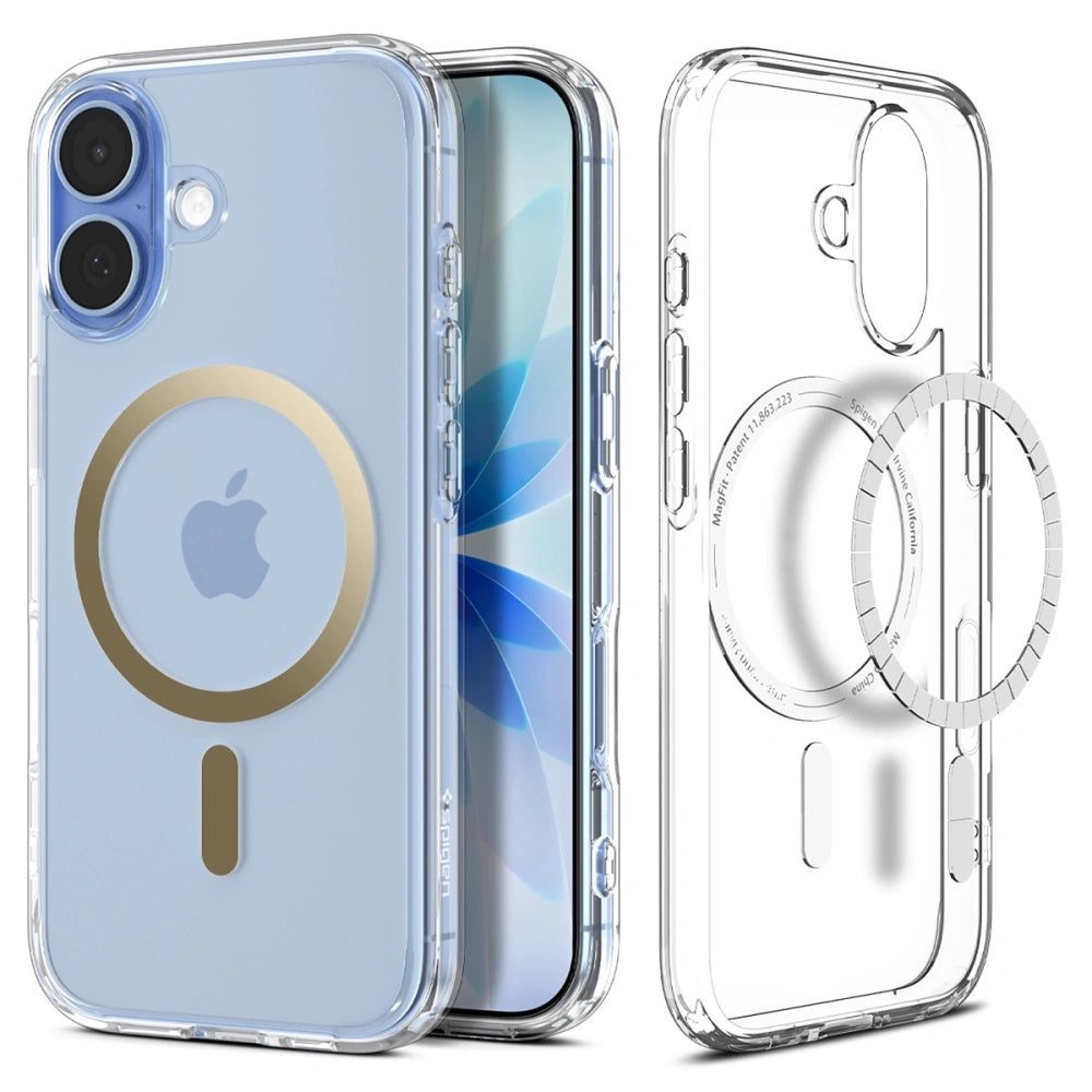 MagSafe cover til Apple iPhone 17, Spigen, Ultra Hybrid, Gennemsigtig Guld ACS10382