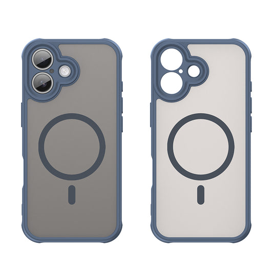 MagSafe Case for Apple iPhone 17, Techsuit, HaloFrost II, Navy Blue