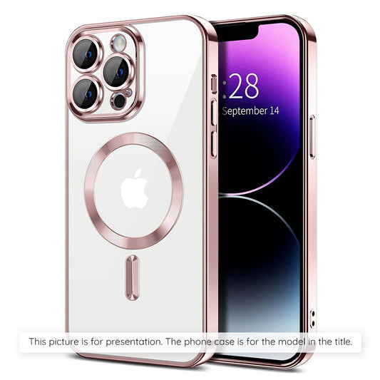 MagSafe Case for Apple iPhone 17, Techsuit, Luxury Crystal, Pink