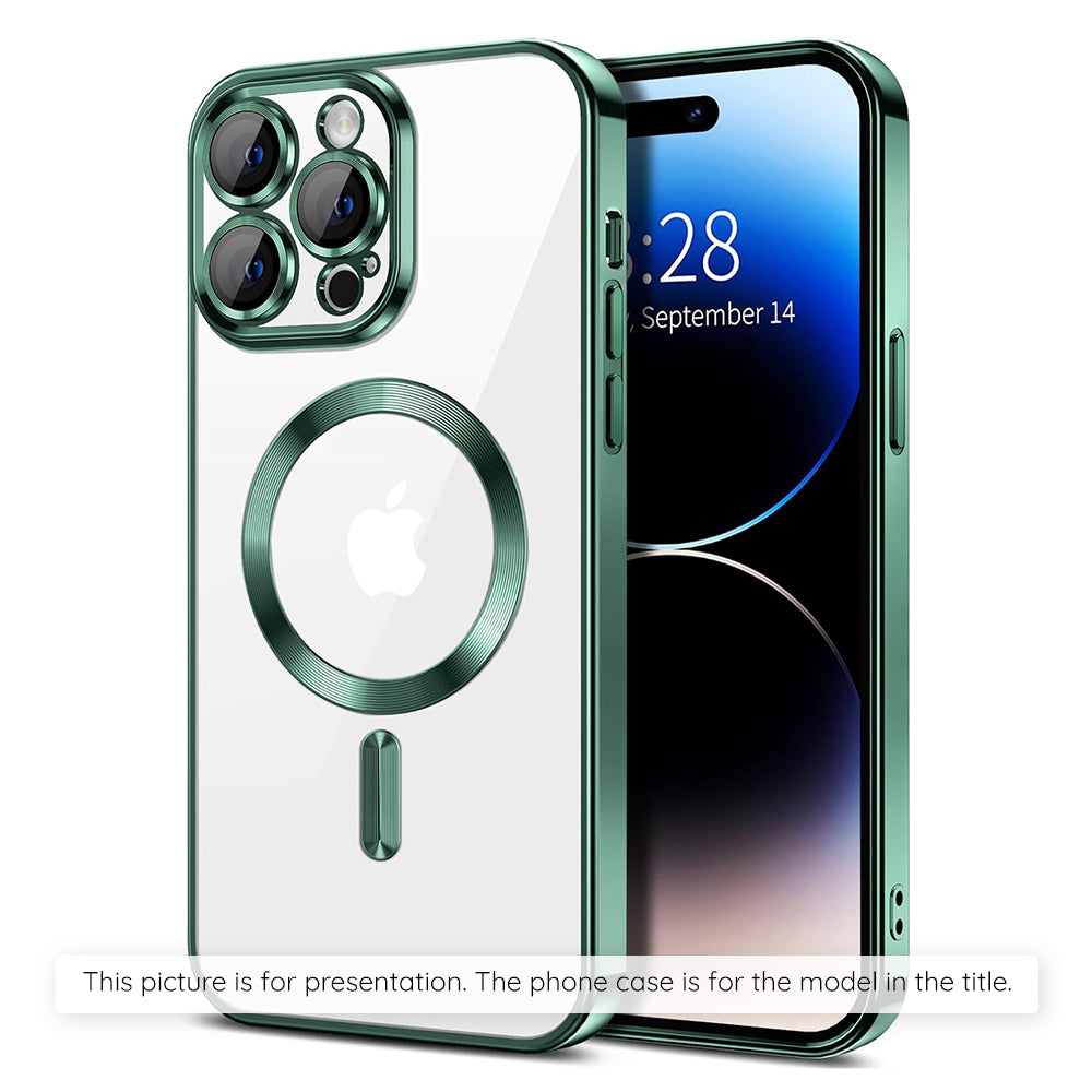MagSafe cover til Apple iPhone 17, Techsuit, Luxury Crystal, Mørkegrøn