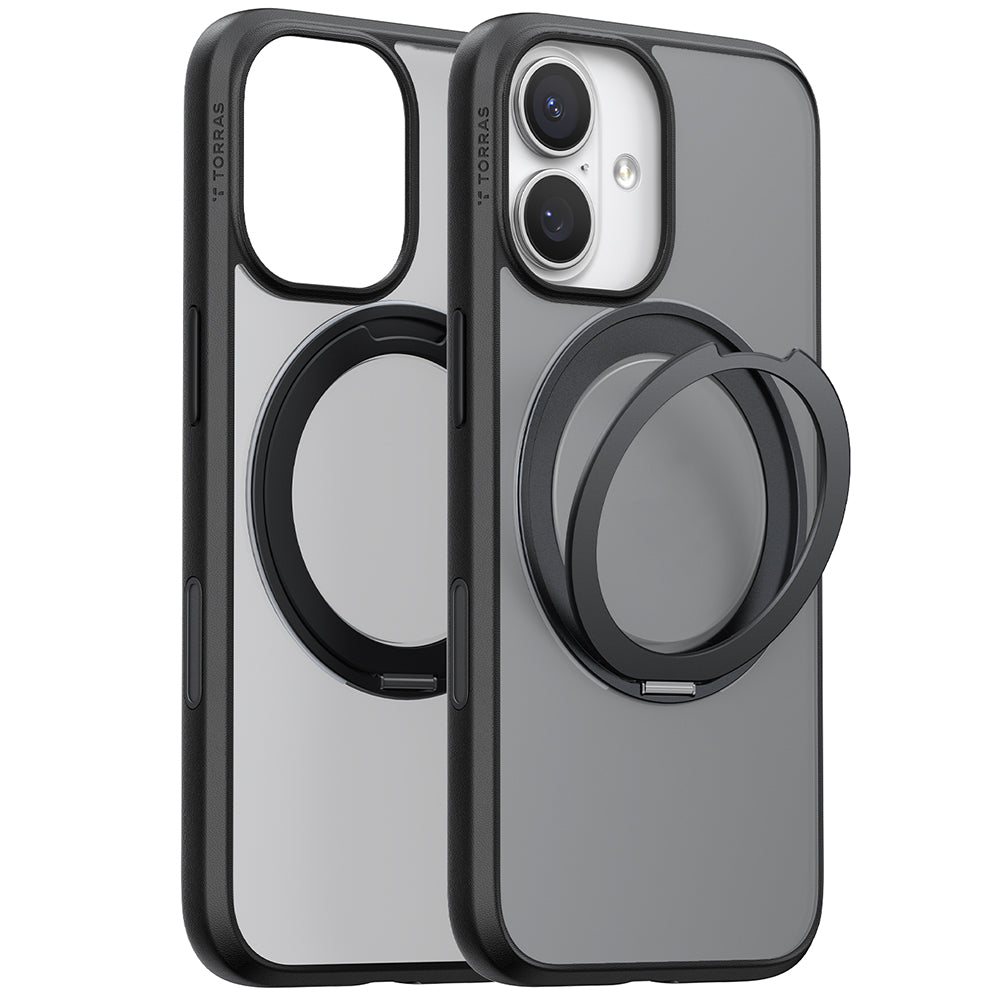 MagSafe cover til Apple iPhone 17, Torras, Ostand Pro, Sort