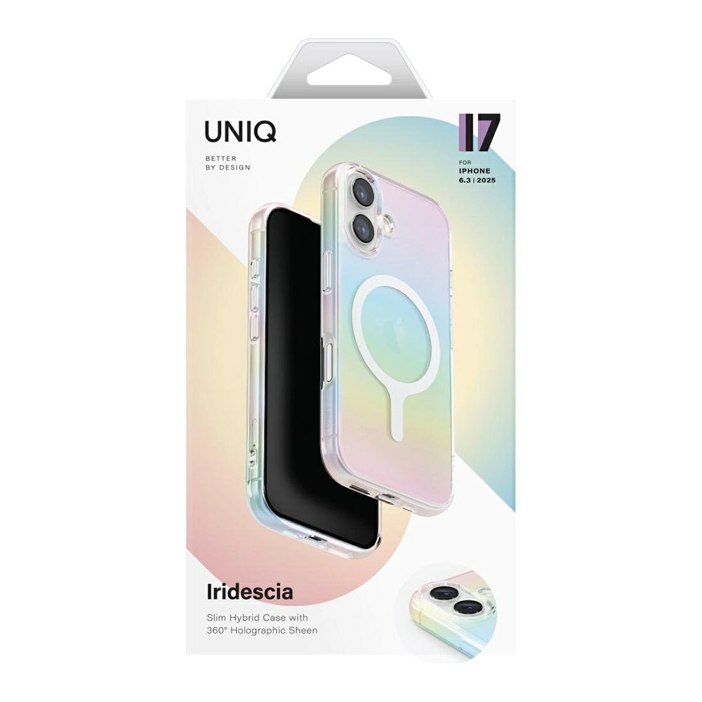 MagSafe cover til Apple iPhone 17, UNIQ, Iridescia MagClick, Flerfarvet