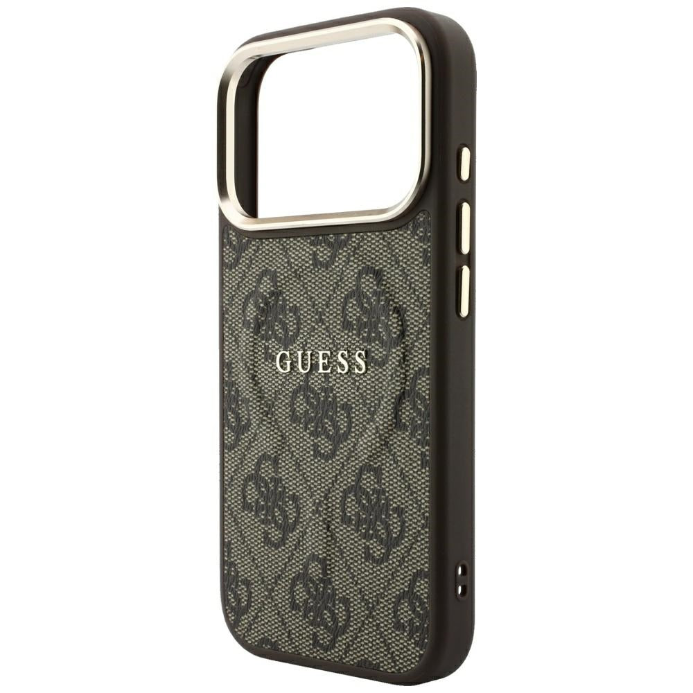 MagSafe-etui til Apple iPhone 18 Pro / 17 Pro, Guess, 4G Præget Classic, Brun