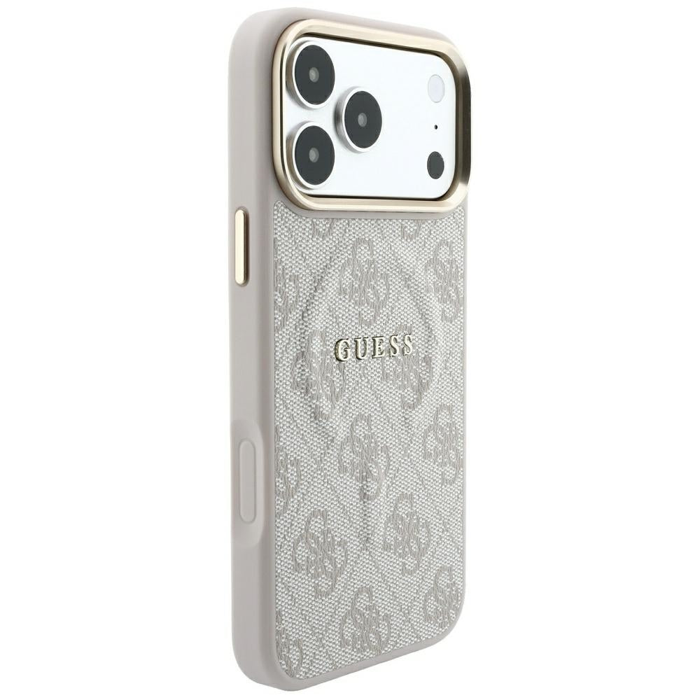 MagSafe-etui til Apple iPhone 18 Pro / 17 Pro, Guess, 4G Embossed Classic, Lyserød