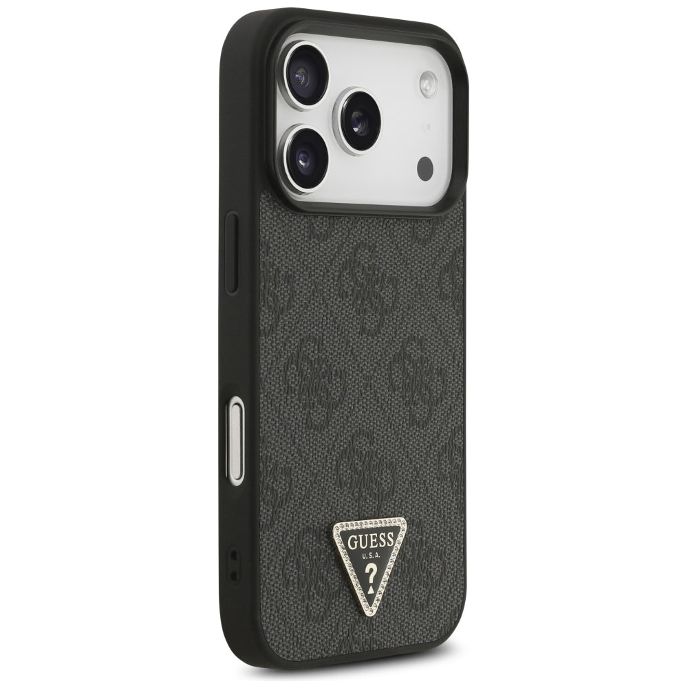 MagSafe-etui til Apple iPhone 18 Pro / 17 Pro, Guess, 4G Triangle Strass, Sort