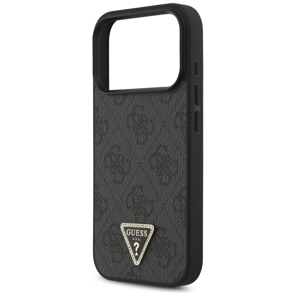 MagSafe-etui til Apple iPhone 18 Pro / 17 Pro, Guess, 4G Triangle Strass, Sort