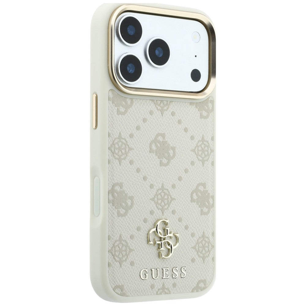 MagSafe-etui til Apple iPhone 18 Pro / 17 Pro, Guess, Peony 4G Small Logo, Beige