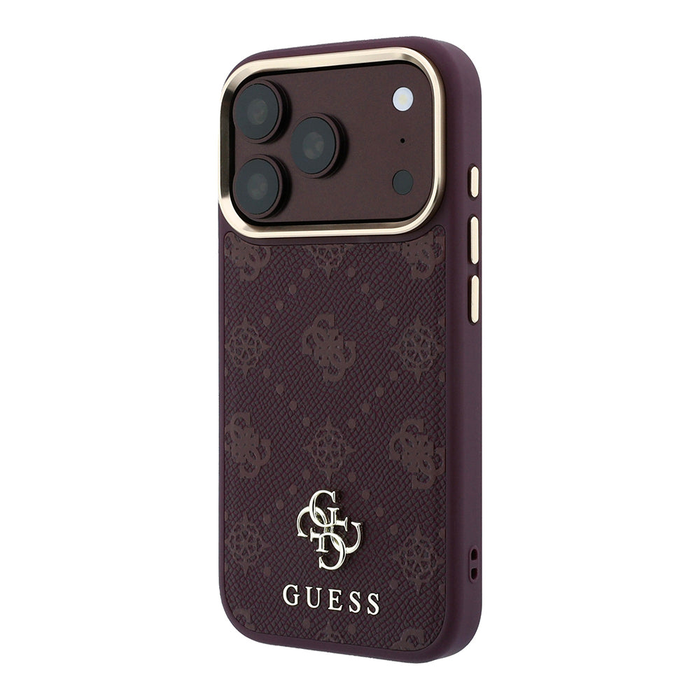 MagSafe-etui til Apple iPhone 18 Pro / 17 Pro, Guess, Peony 4G Small Logo, Vinrød
