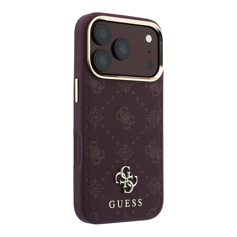 MagSafe-etui til Apple iPhone 18 Pro / 17 Pro, Guess, Peony 4G Small Logo, Vinrød