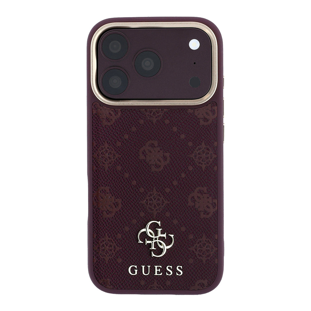 MagSafe-etui til Apple iPhone 18 Pro / 17 Pro, Guess, Peony 4G Small Logo, Vinrød