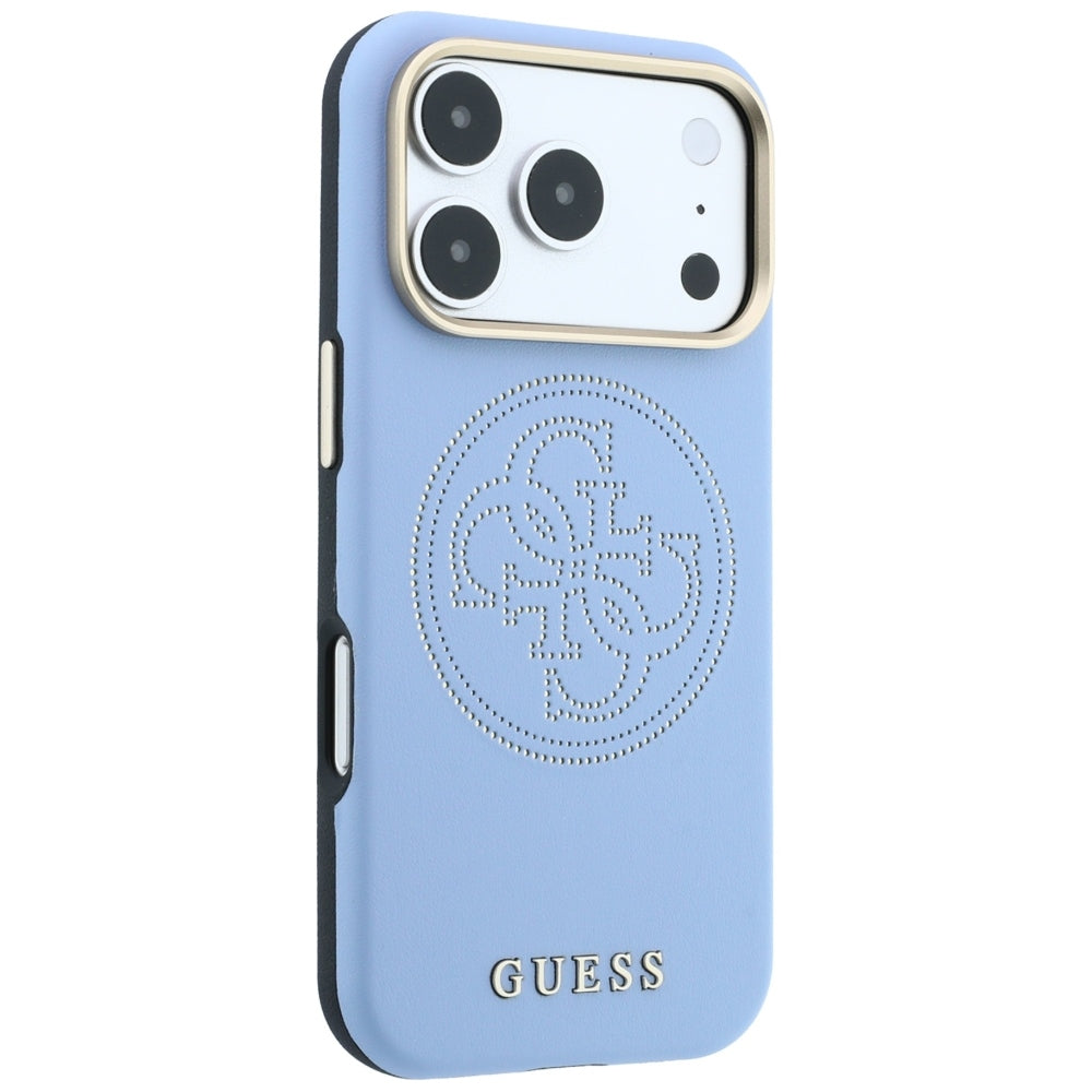 MagSafe-etui til Apple iPhone 18 Pro / 17 Pro, Guess, Perforated 4G, Blå