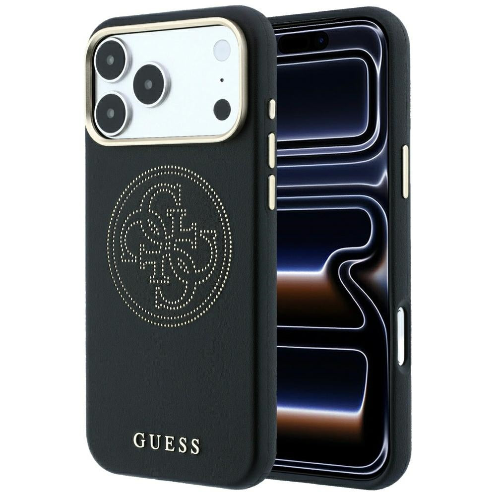 MagSafe-etui til Apple iPhone 18 Pro / 17 Pro, Guess, Perforated 4G, Sort
