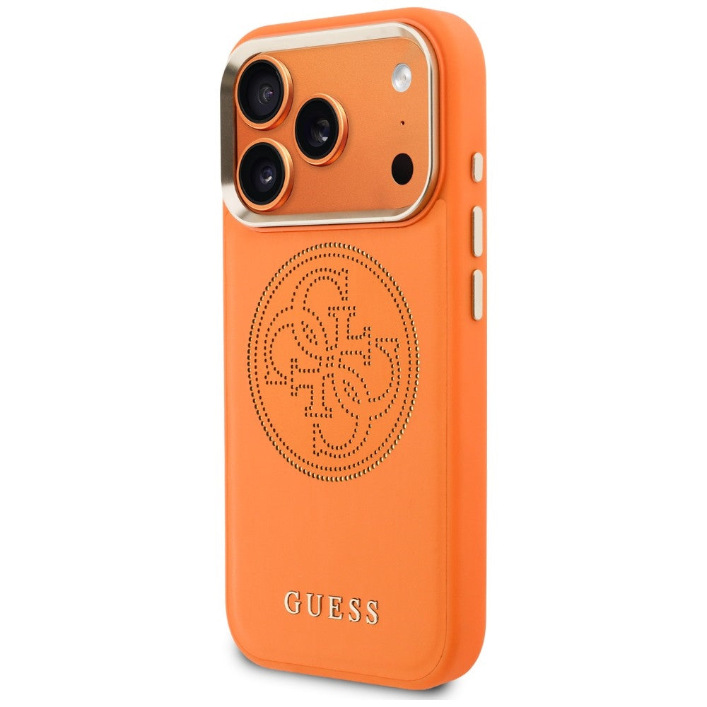 MagSafe-etui til Apple iPhone 18 Pro / 17 Pro, Guess, Perforated 4G, Orange