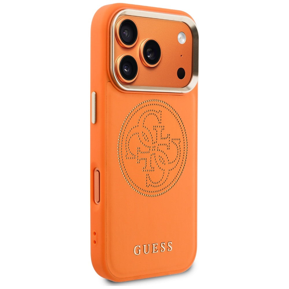 MagSafe-etui til Apple iPhone 18 Pro / 17 Pro, Guess, Perforated 4G, Orange