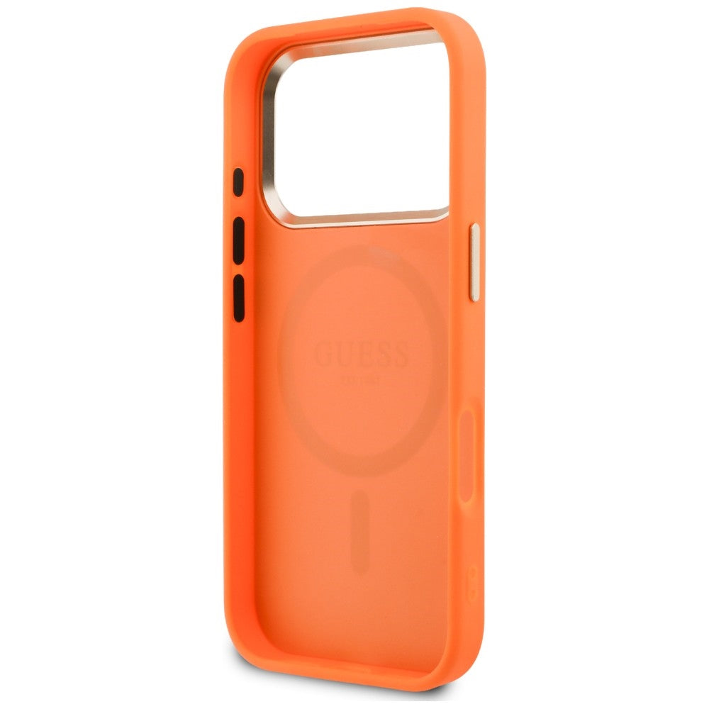 MagSafe-etui til Apple iPhone 18 Pro / 17 Pro, Guess, Perforated 4G, Orange