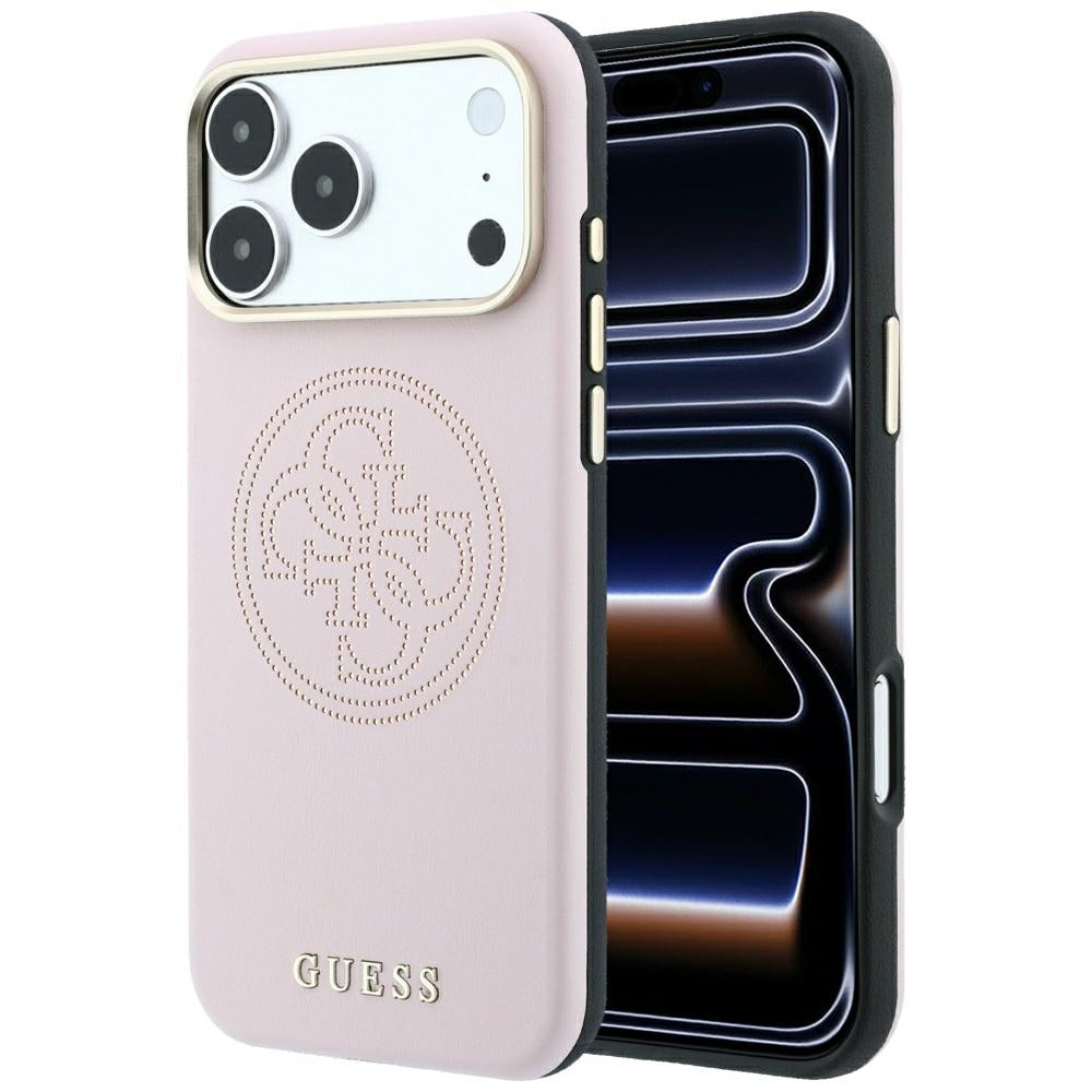 MagSafe-etui til Apple iPhone 18 Pro / 17 Pro, Guess, Perforeret 4G, Pink
