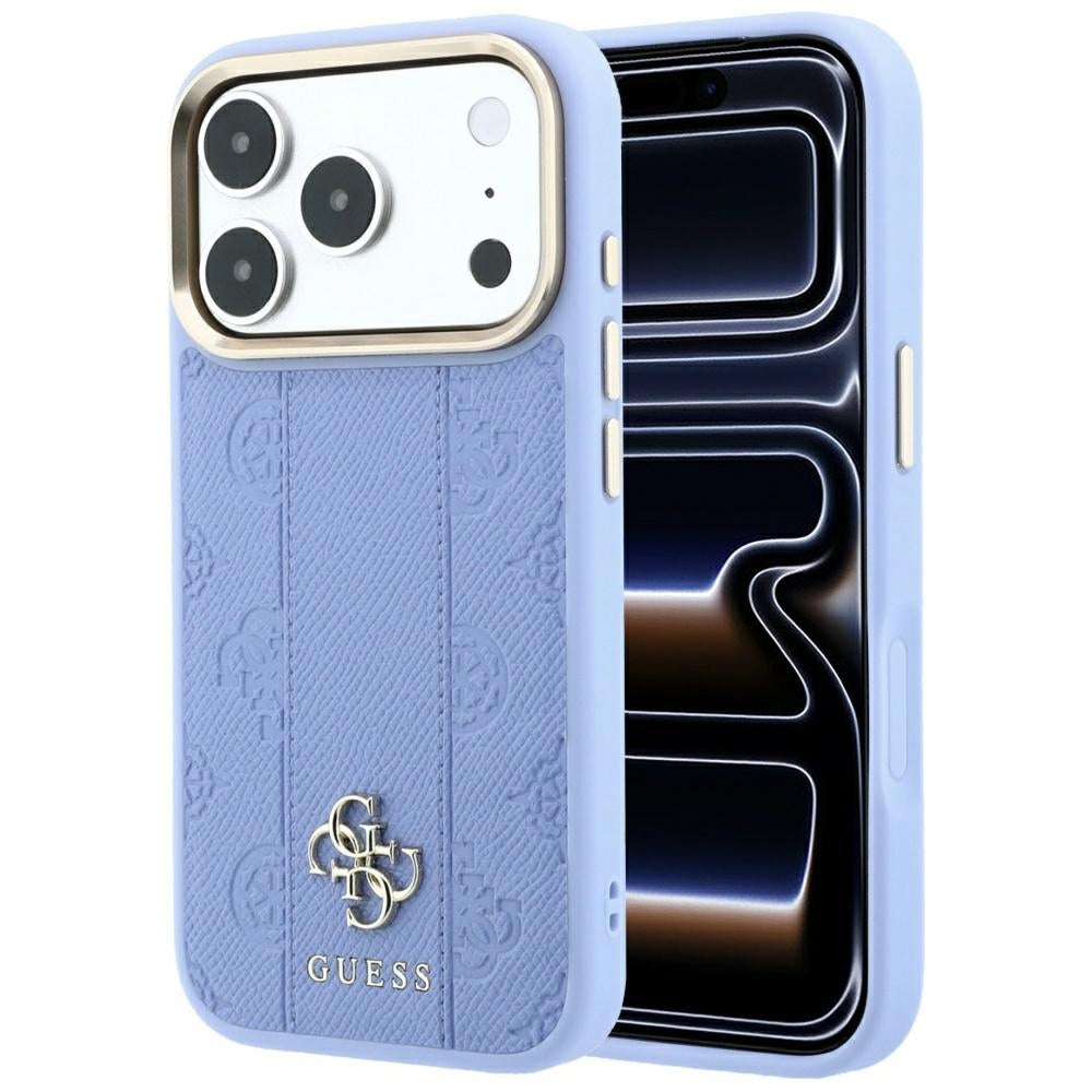 MagSafe-etui til Apple iPhone 18 Pro / 17 Pro, Guess, Stripe Peony 4G, Blå