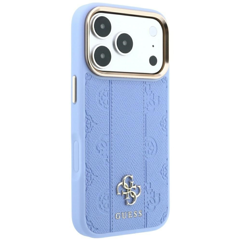 MagSafe-etui til Apple iPhone 18 Pro / 17 Pro, Guess, Stripe Peony 4G, Blå