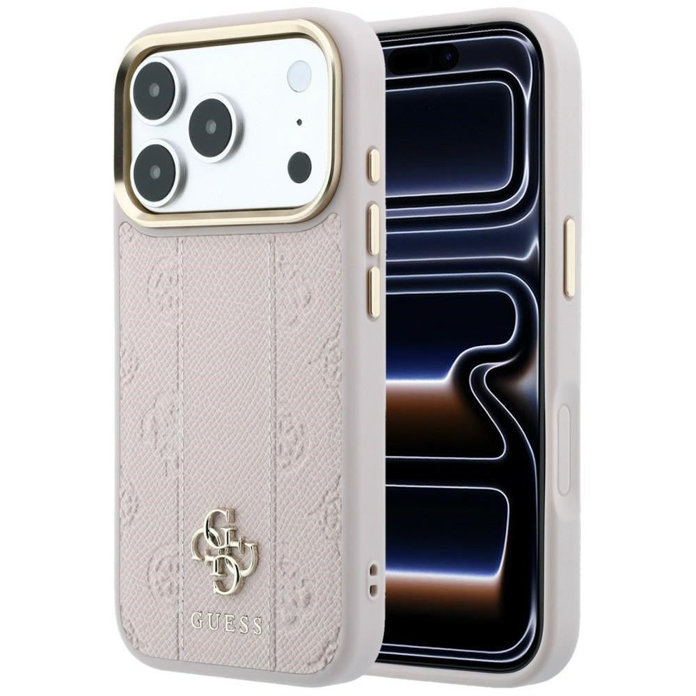 MagSafe-etui til Apple iPhone 18 Pro / 17 Pro, Guess, Stripe Peony 4G, Pink