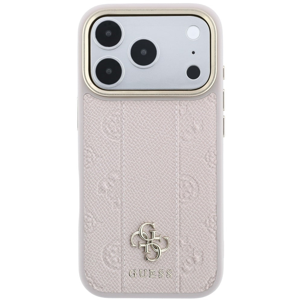 MagSafe-etui til Apple iPhone 18 Pro / 17 Pro, Guess, Stripe Peony 4G, Pink