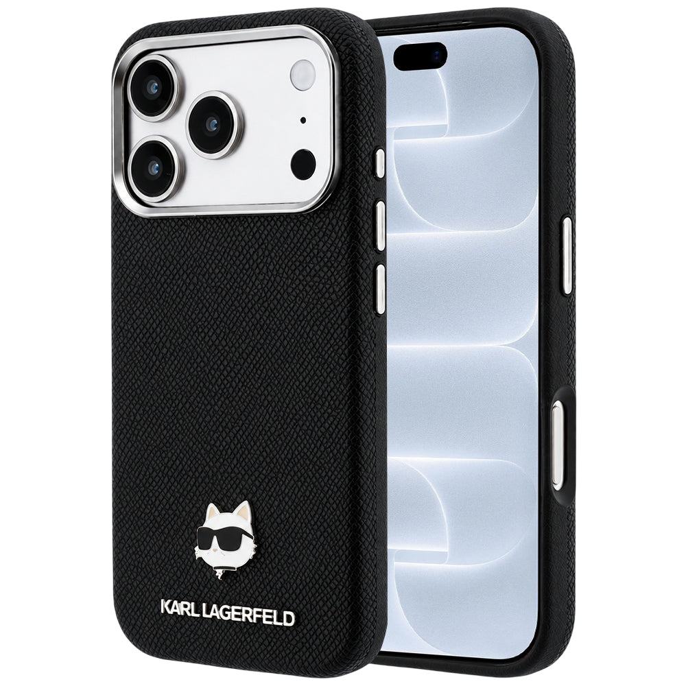 MagSafe-etui til Apple iPhone 18 Pro / 17 Pro, Karl Lagerfeld, Kornet Karl Head's Metal, Sort