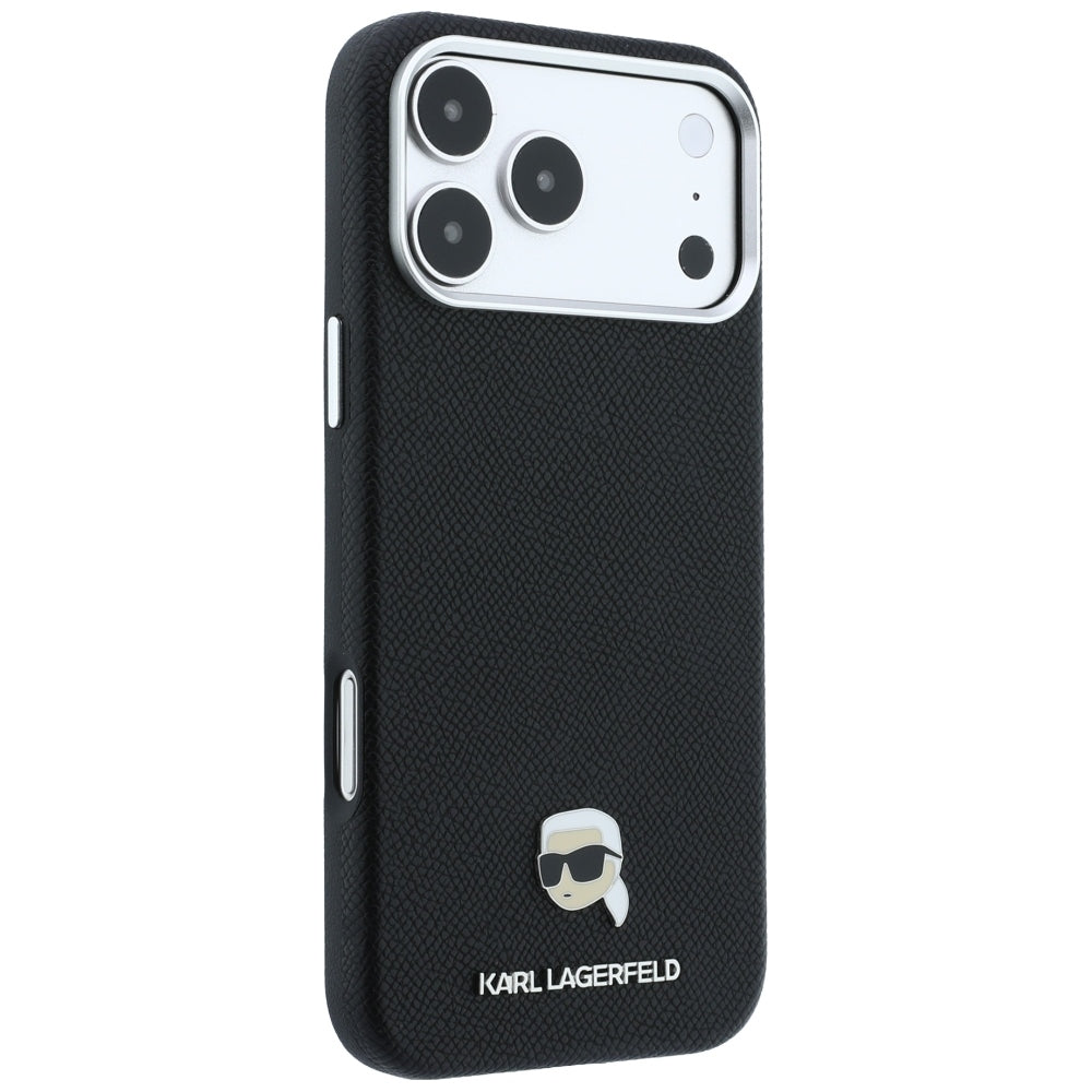 MagSafe-etui til Apple iPhone 18 Pro / 17 Pro, Karl Lagerfeld, Kornet Karl Head's Metal, Sort