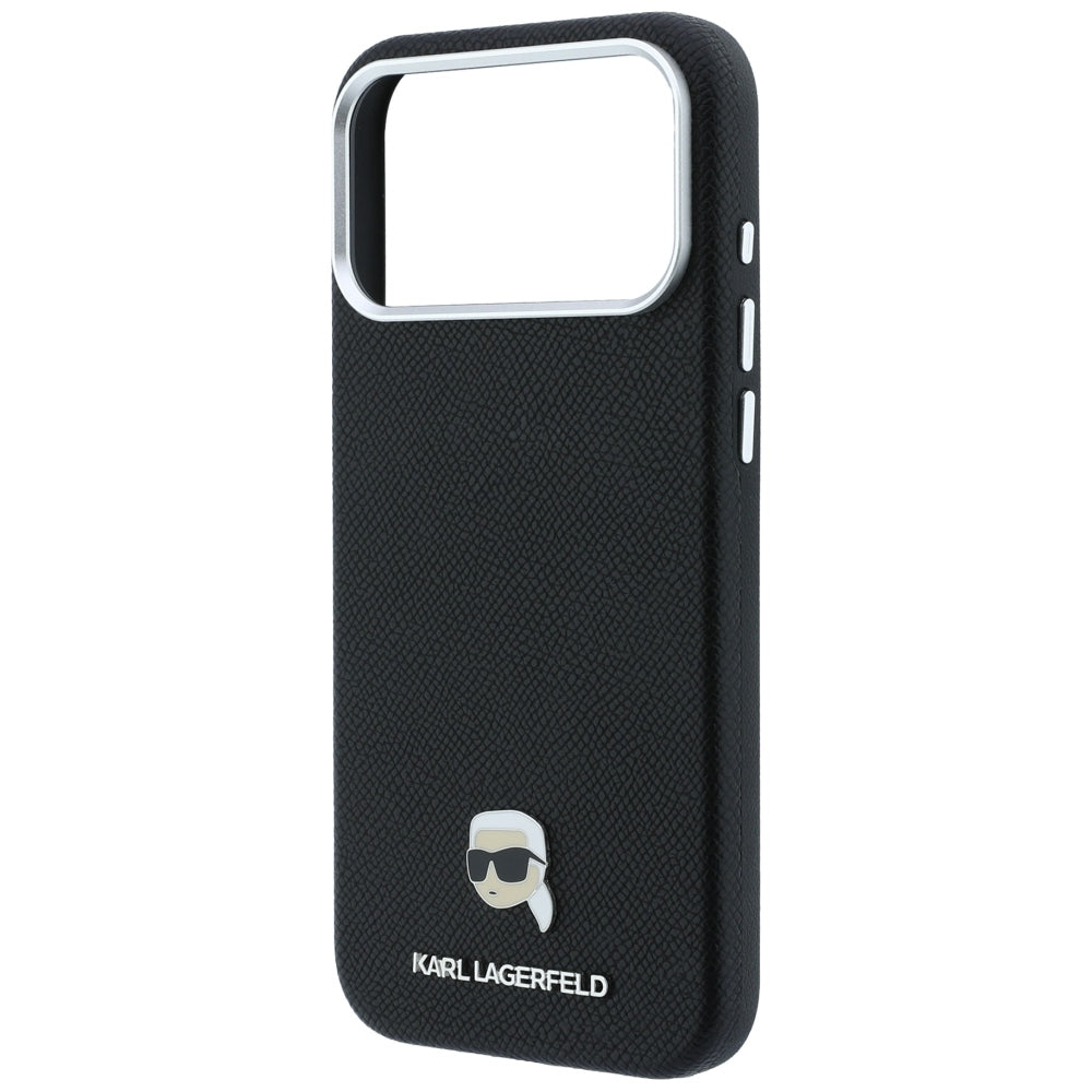 MagSafe-etui til Apple iPhone 18 Pro / 17 Pro, Karl Lagerfeld, Kornet Karl Head's Metal, Sort