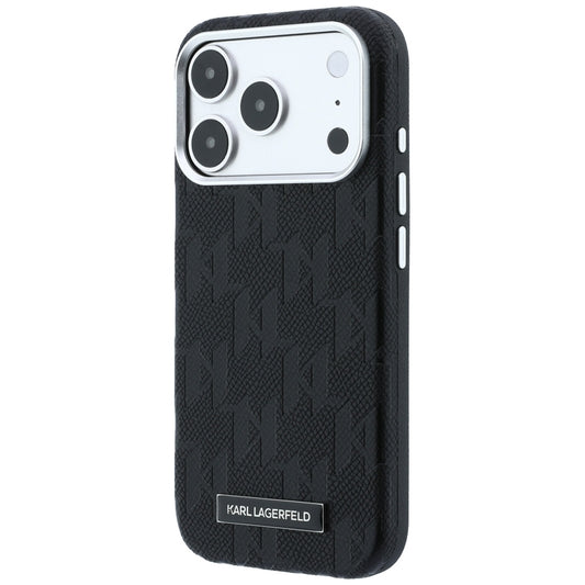 MagSafe-etui til Apple iPhone 18 Pro / 17 Pro, Karl Lagerfeld, Kornet Mono Harpiks Logo, Sort