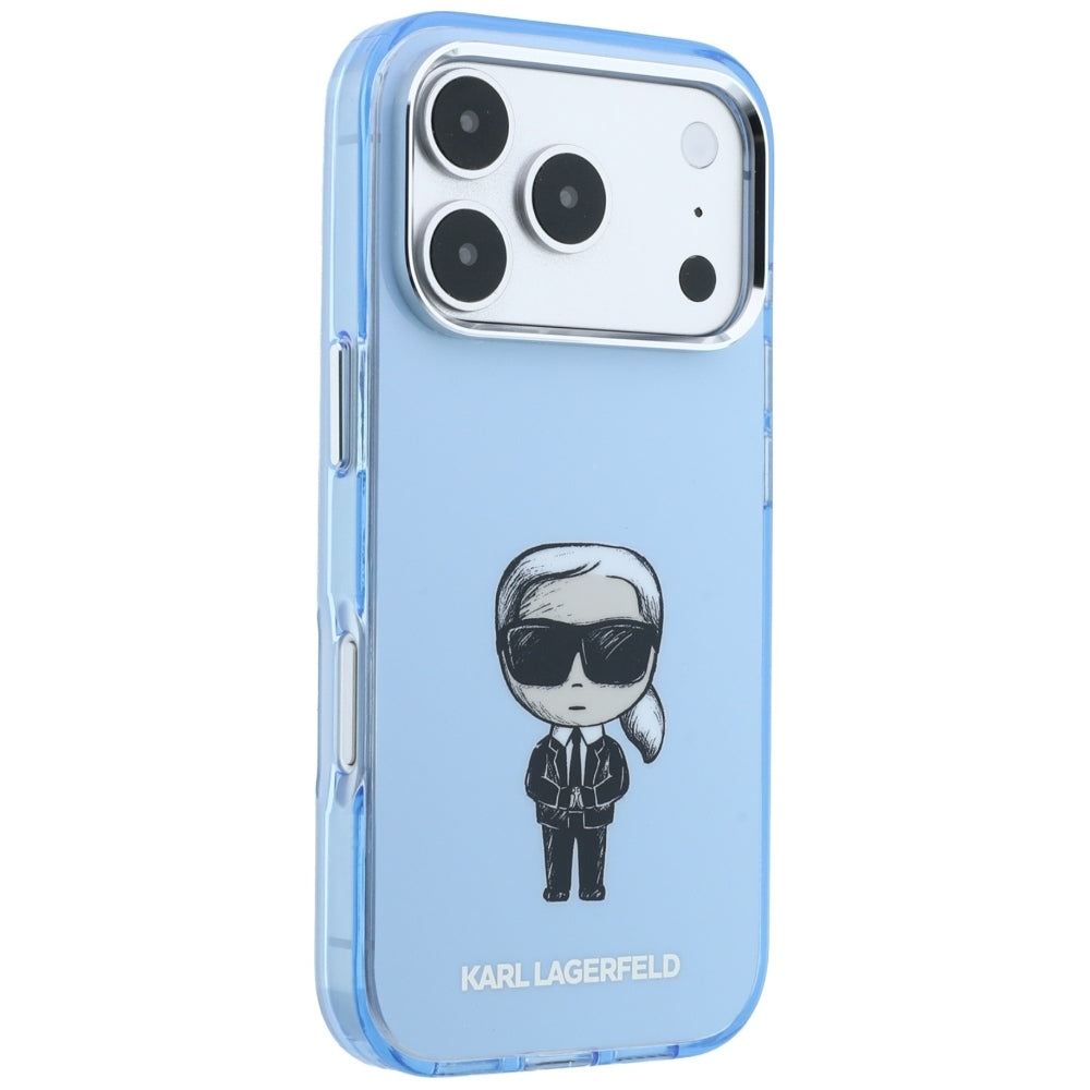 MagSafe-etui til Apple iPhone 18 Pro / 17 Pro, Karl Lagerfeld, HC IML Ikonik Sketch Print, Blå