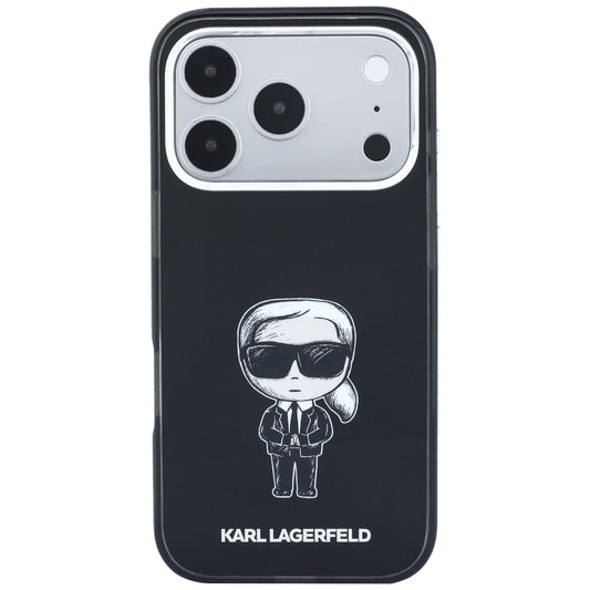 MagSafe-etui til Apple iPhone 18 Pro / 17 Pro, Karl Lagerfeld, HC IML Ikonik Sketch Print, Sort