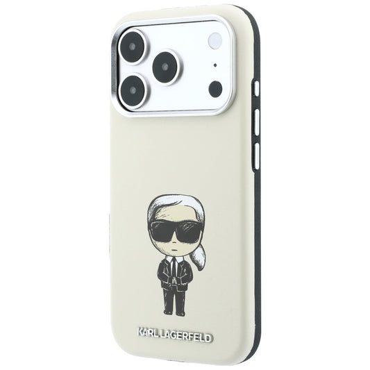MagSafe-etui til Apple iPhone 18 Pro / 17 Pro, Karl Lagerfeld, Ikonik Sketch, Beige