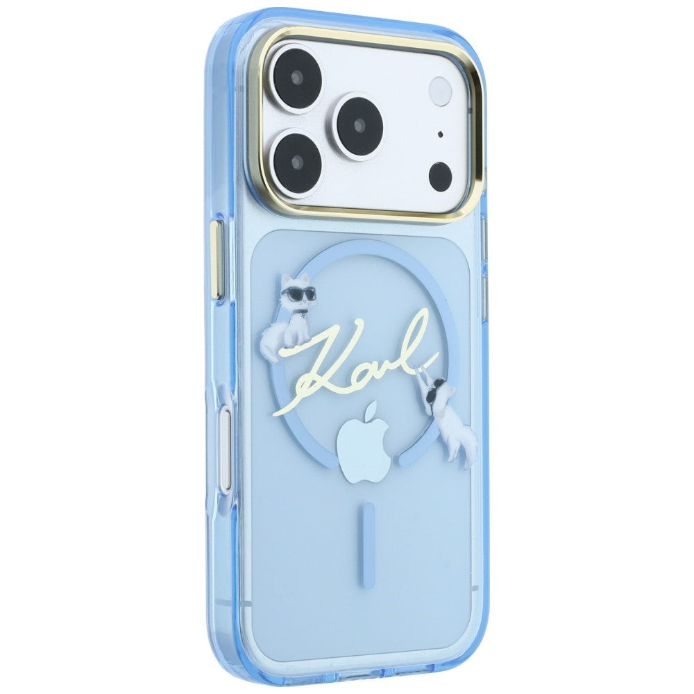 MagSafe-etui til Apple iPhone 18 Pro / 17 Pro, Karl Lagerfeld, IML Karl Script Logo, Blå