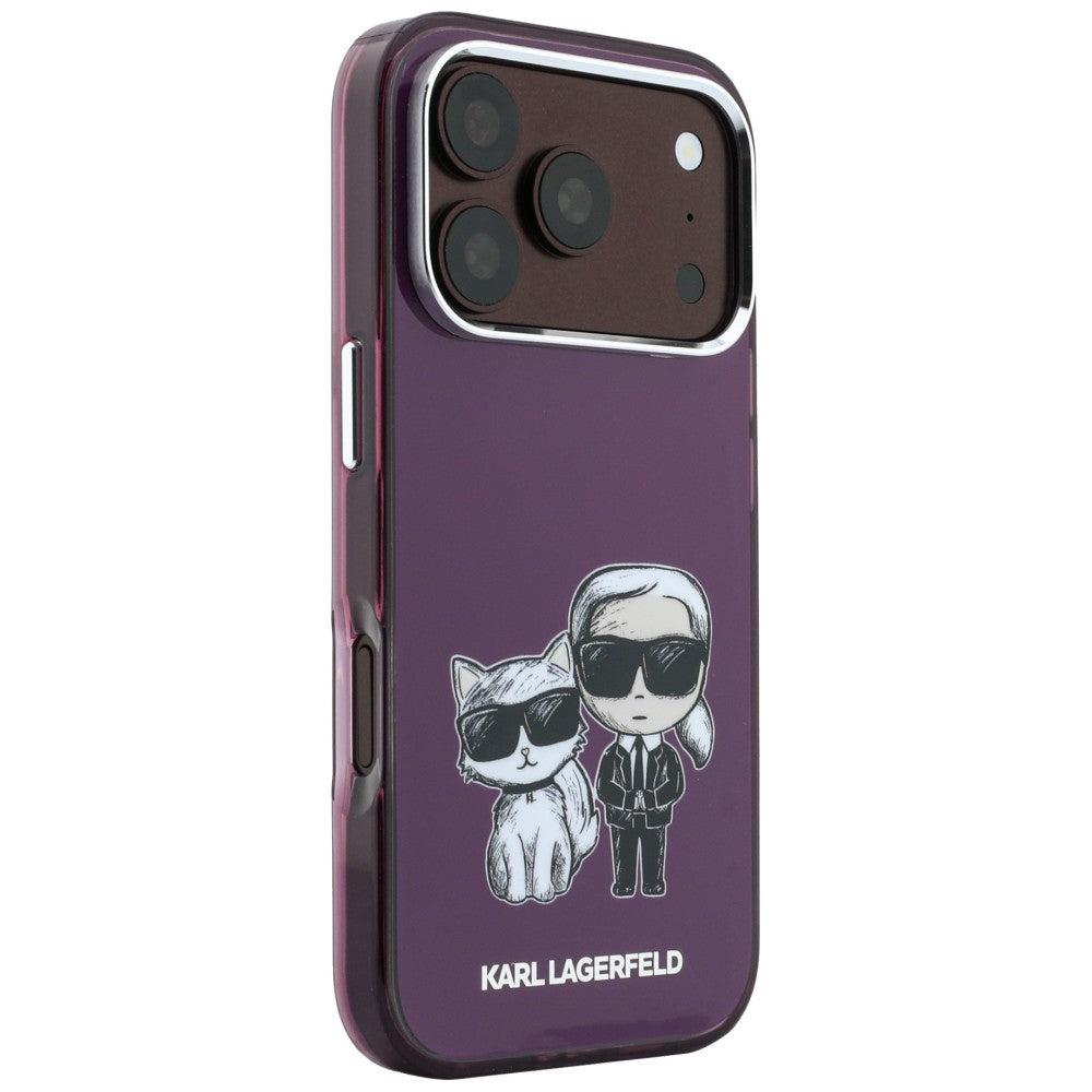 MagSafe-etui til Apple iPhone 18 Pro / 17 Pro, Karl Lagerfeld, IML KC Bodies Sketch Print, Vinrød