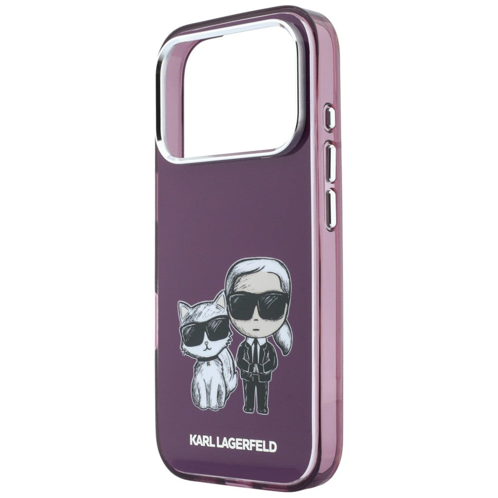 MagSafe-etui til Apple iPhone 18 Pro / 17 Pro, Karl Lagerfeld, IML KC Bodies Sketch Print, Vinrød