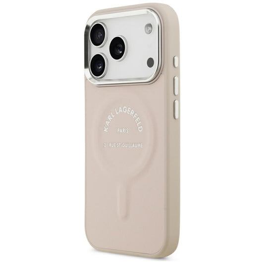 MagSafe-etui til Apple iPhone 18 Pro / 17 Pro, Karl Lagerfeld, Ring Karl RSG Logo, Lyserød