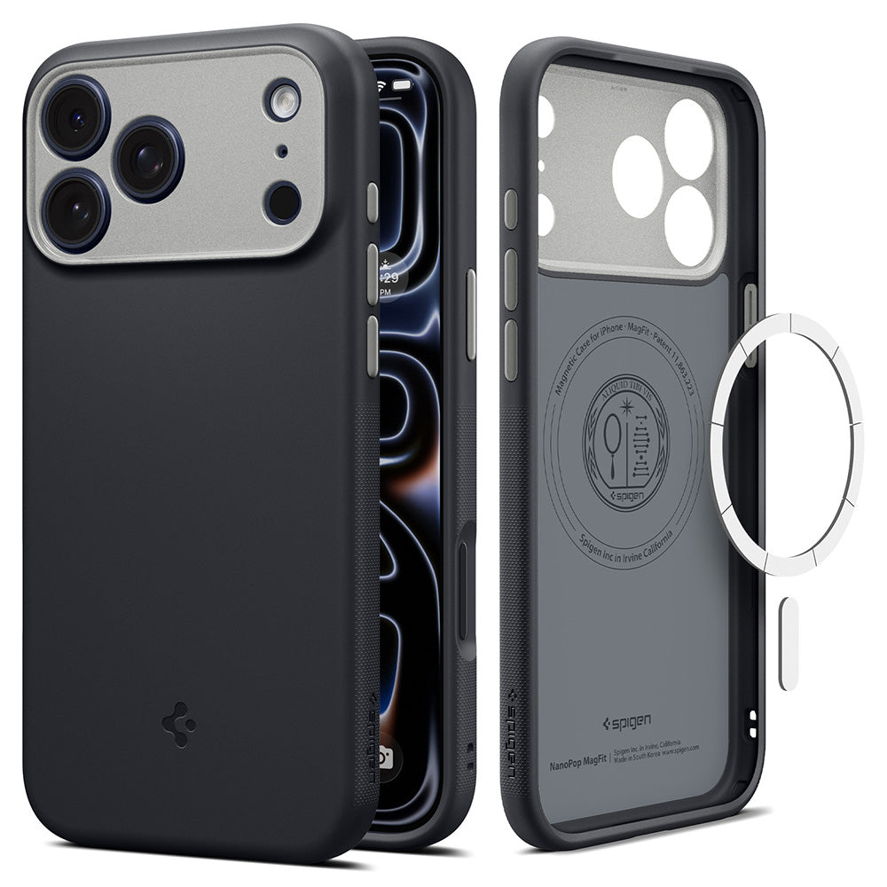 MagSafe Case for Apple iPhone 18 Pro / 17 Pro, Spigen, Caseology Nano Pop, Black ACS12177