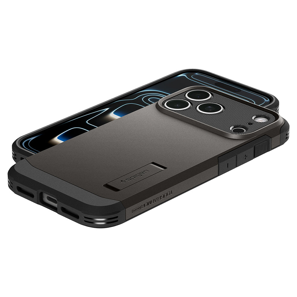 MagSafe-etui til Apple iPhone 18 Pro / 17 Pro, Spigen, Tough Armor T, Grå ACS12174