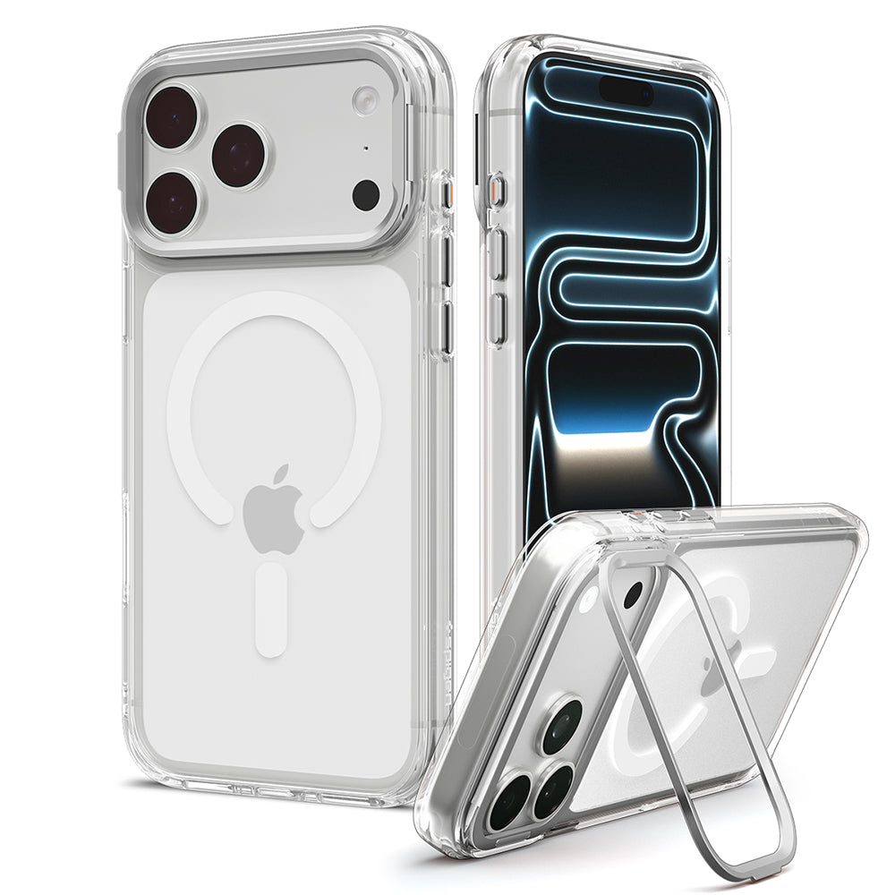 MagSafe-etui til Apple iPhone 18 Pro / 17 Pro, Spigen, Ultra Hybrid Optik S, Sølv Transparent ACS11921