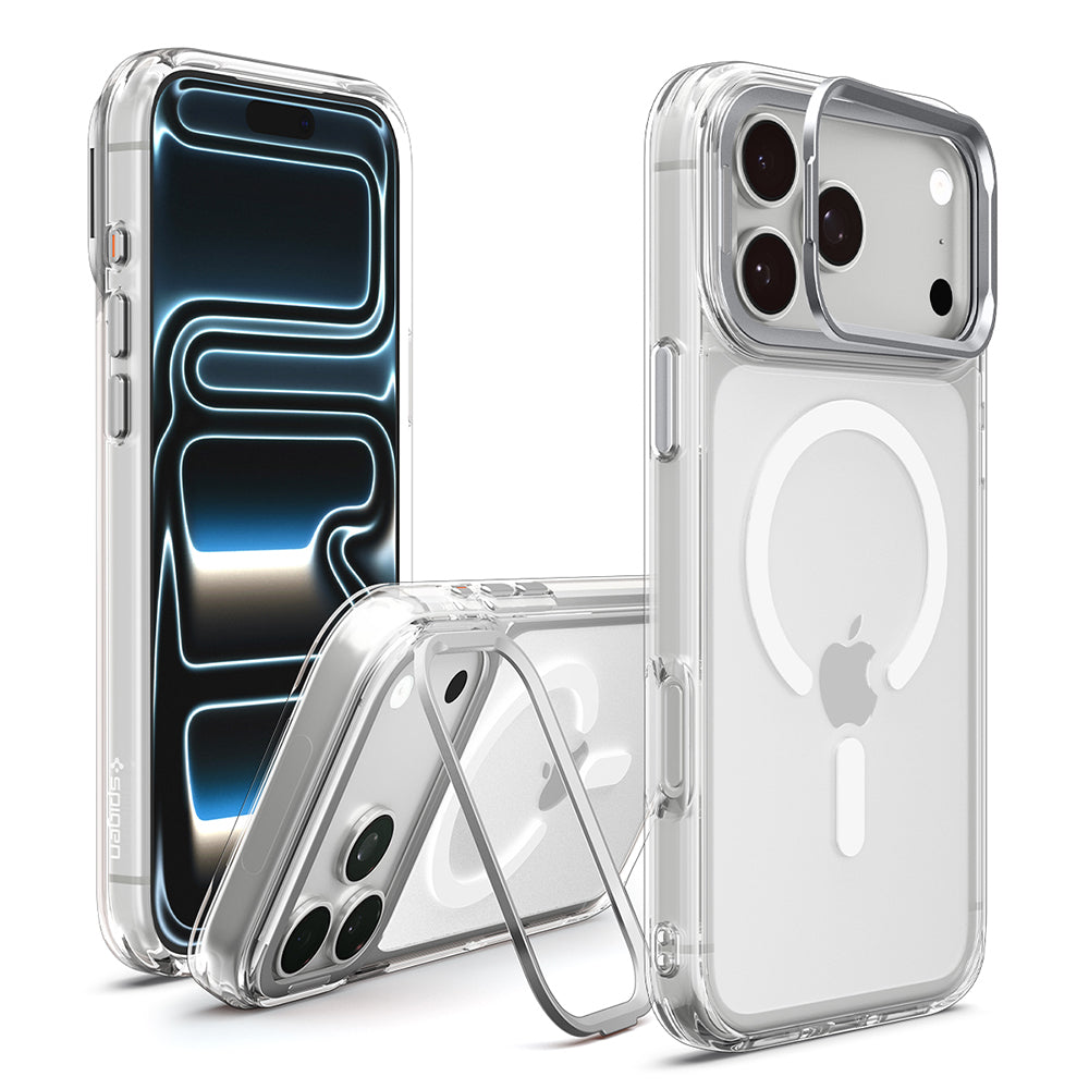 MagSafe-etui til Apple iPhone 18 Pro / 17 Pro, Spigen, Ultra Hybrid Optik S, Sølv Transparent ACS11921
